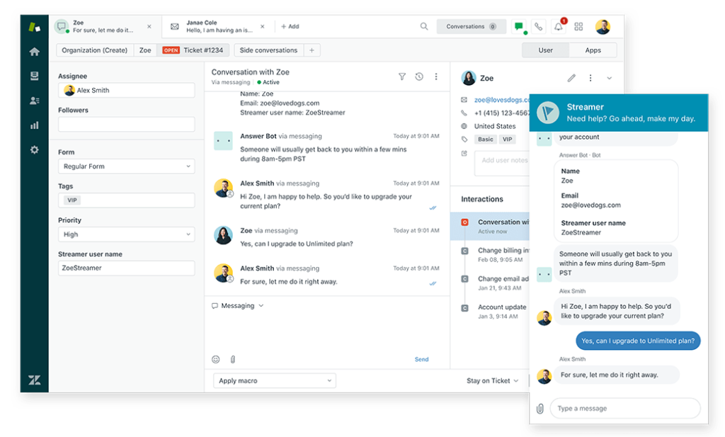 Клиентская поддержка и беседы в Zendesk