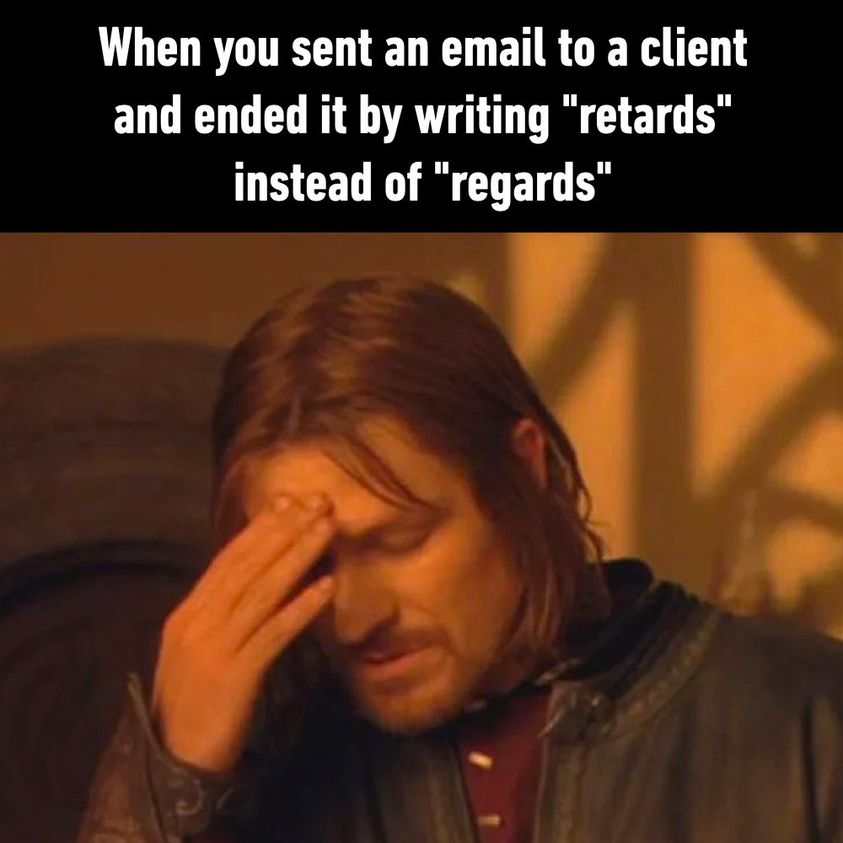 Customer service meme typo