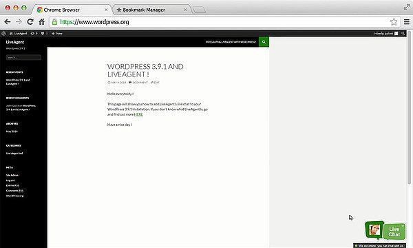 Интеграция LiveAgent в WordPress Интеграция LiveAgent в WordPress