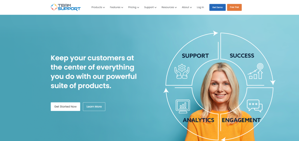 Главная страница TeamSupport