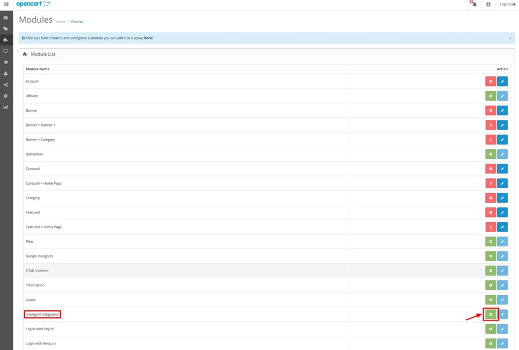 opencart_liveagent интеграция opencart с LiveAgent