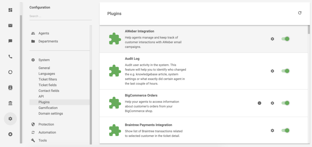 aweber_liveagent-интеграция Активное расширение AWeber в списке расширений LiveAgent