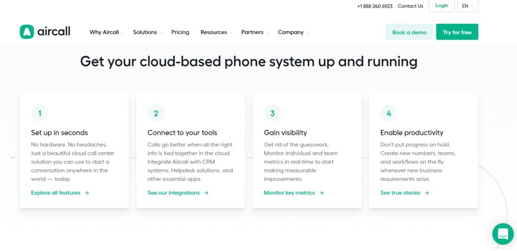 Aircall homepage