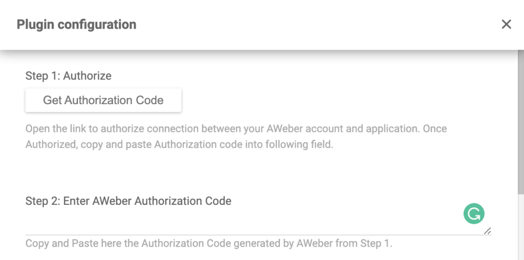 Настройка расширения AWeber в системе LiveAgent