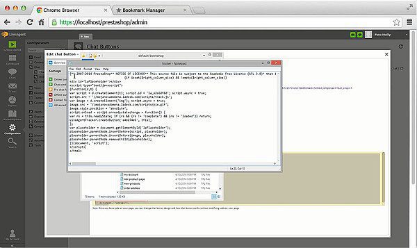 Интеграция Prestashop LiveAgent