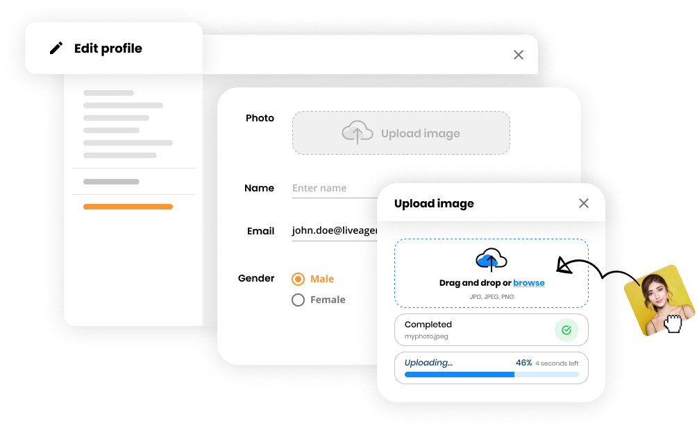 Изменение изображения оператора поддержки или клиентского профиля в системе Help Desk - LiveAgent