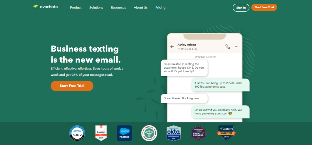 Главная страница Avochato