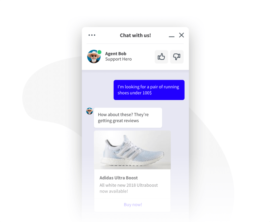 Пример виджета чата LiveChat
