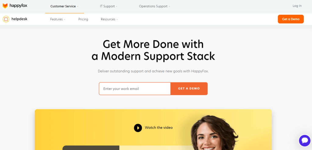 Главная страница Happyfox