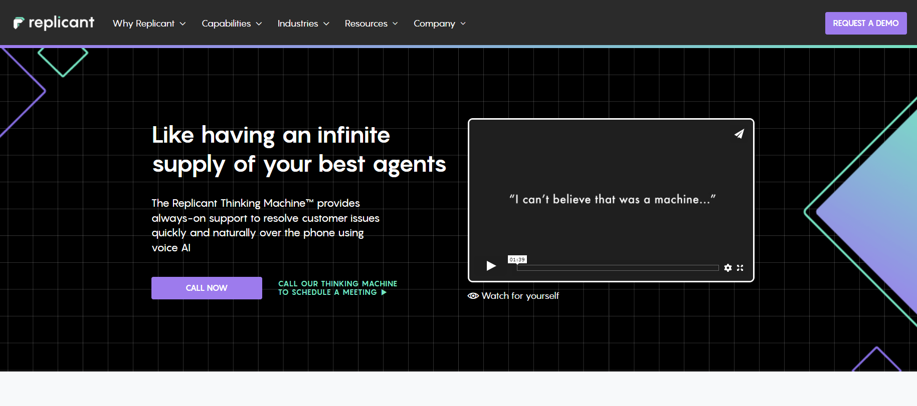 Главная страница Replicant