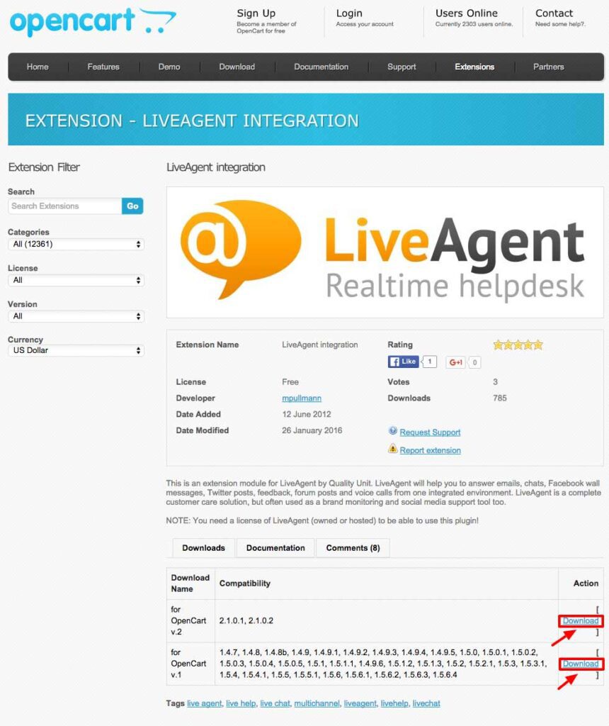 интеграция-opencart_с_liveagent интеграция opencart с LiveAgent