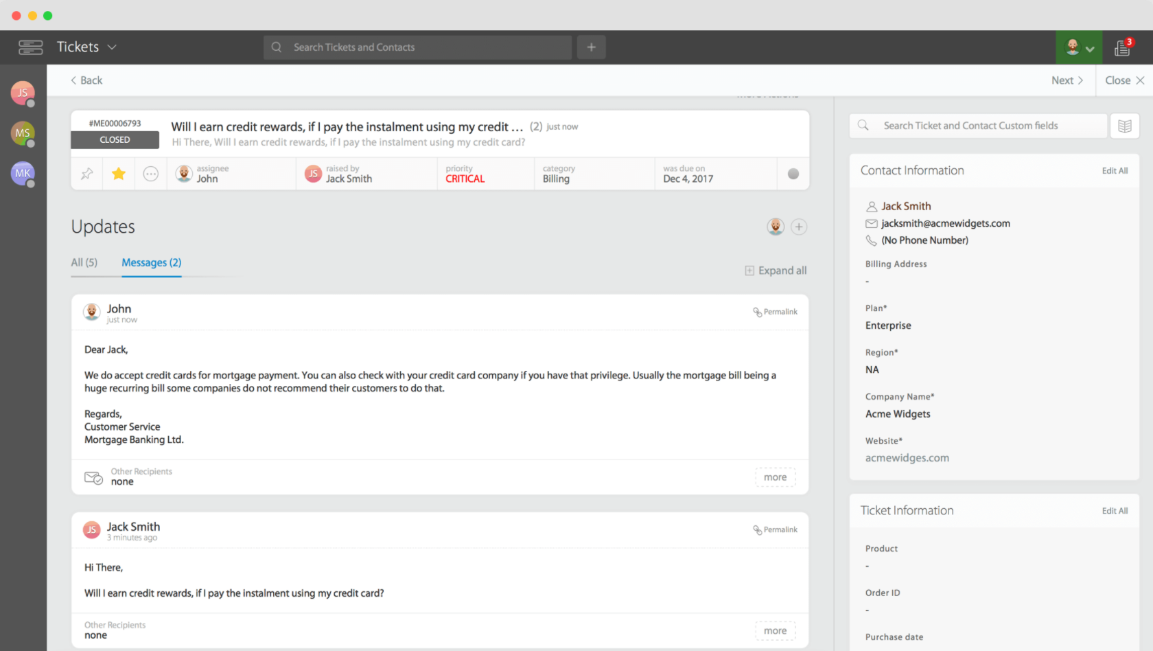 Тикеты и контакты в HappyFox