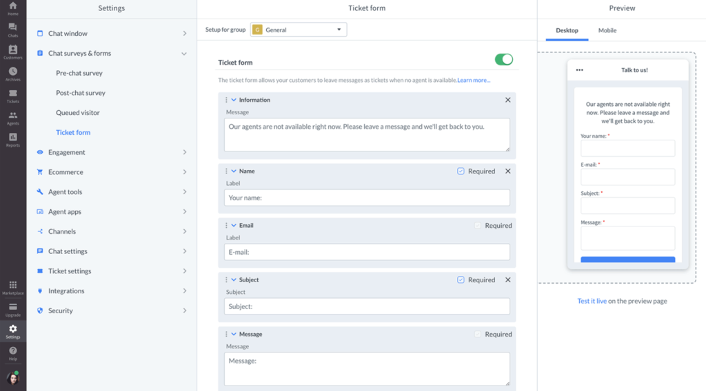 Омниканальный обзор в LiveAgent
